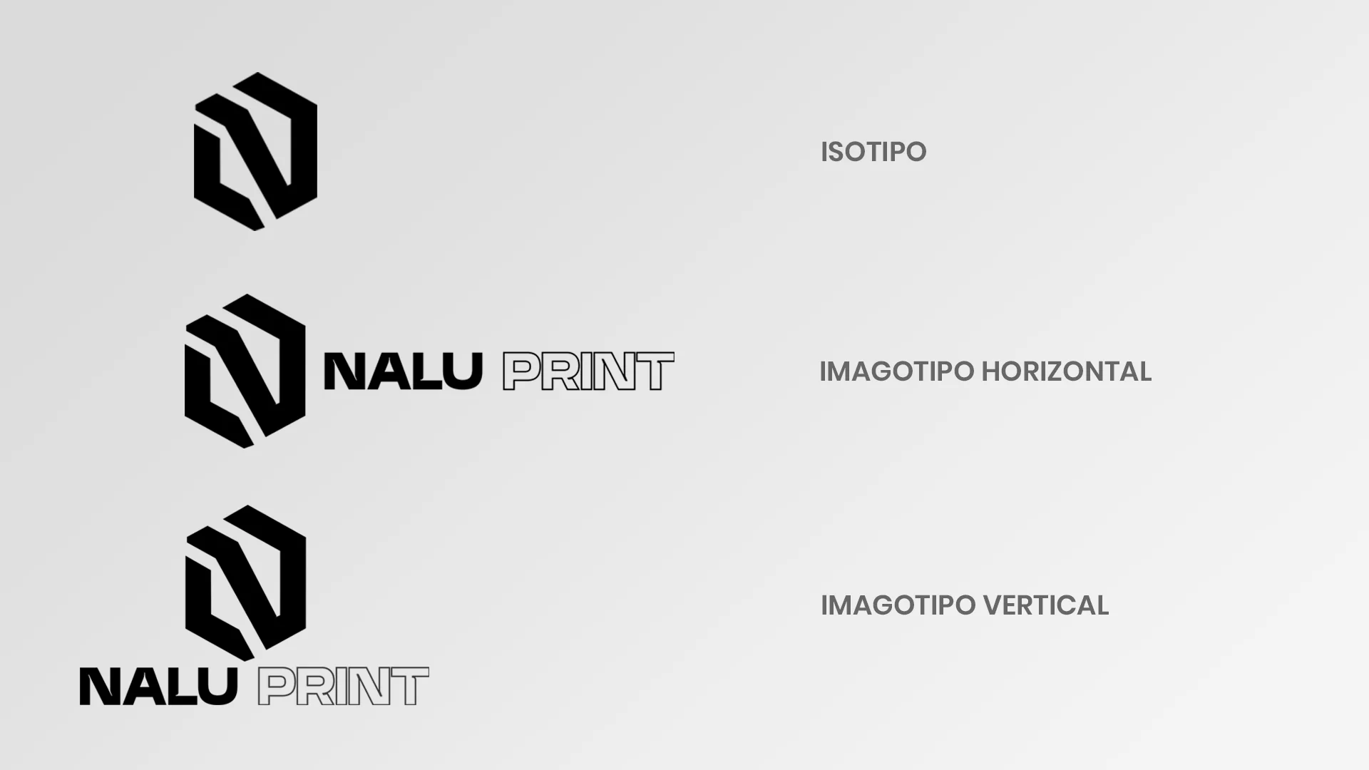 Logo e isotipo Nalu Print